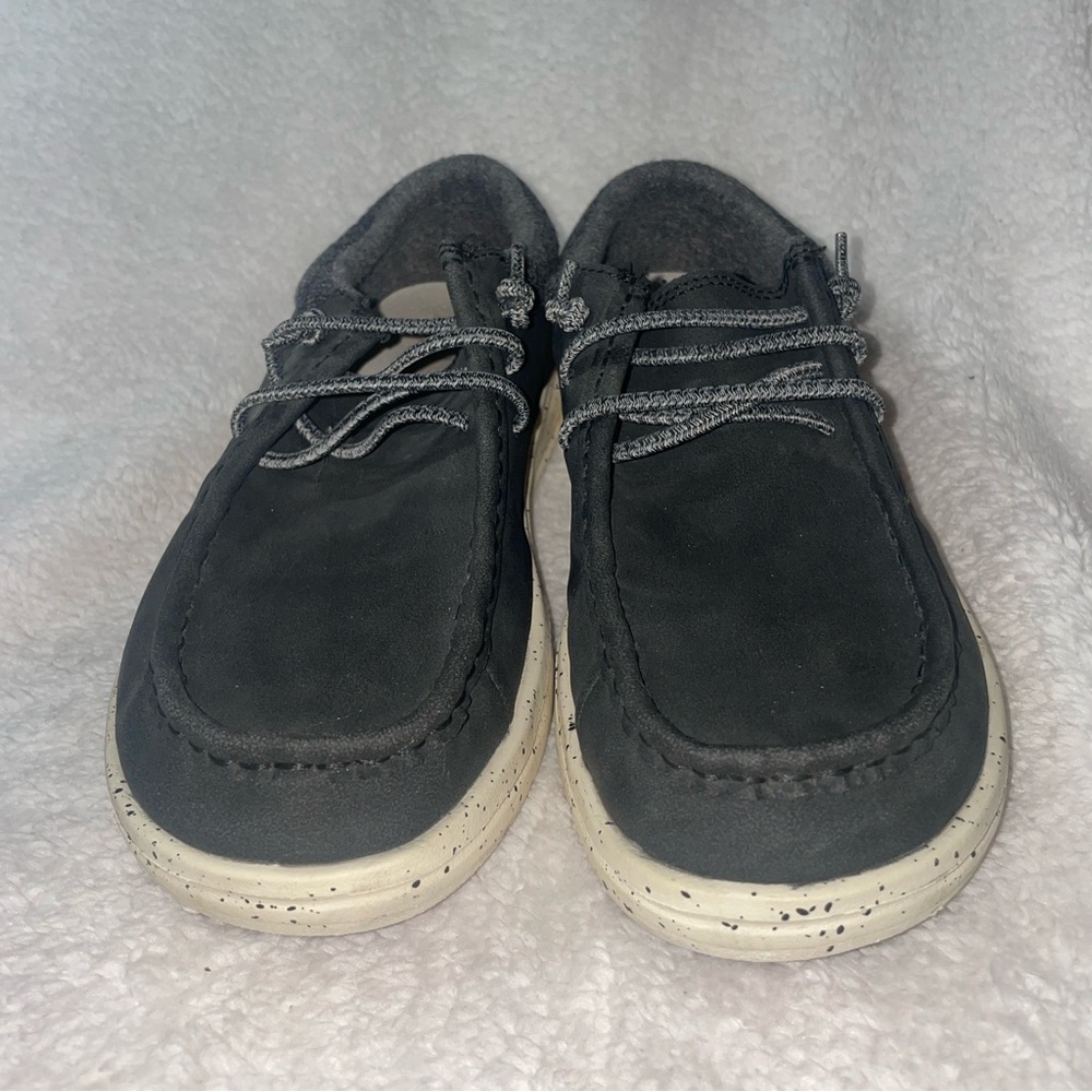 Hey Dude Wally Mid Canvas (Black/White) Size Women 7 Men 5. - Picture 6 of 9